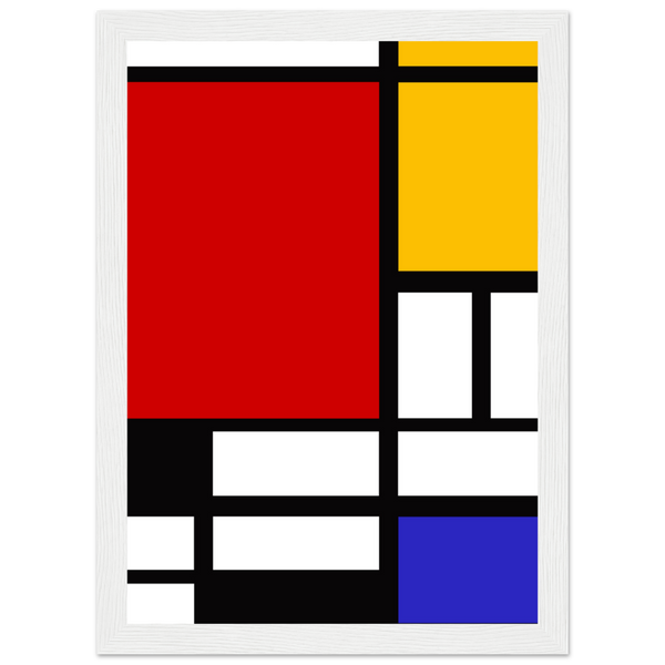 Piet Mondrian - Composition with Red Yellow and Blue 1942 Artwork Poster Matte / 8 x 12″ (21 29.7cm) White