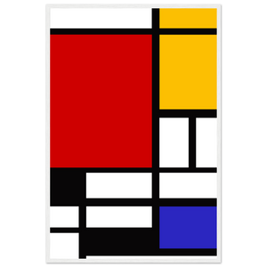 Piet Mondrian - Composition with Red Yellow and Blue 1942 Artwork Poster Matte / 24 x 36″ (60 90cm) White