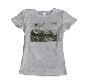 Pollock - Haymaking 1947 Artwork T-Shirt - Women (Fitted) / Heather Grey / S - T-Shirt