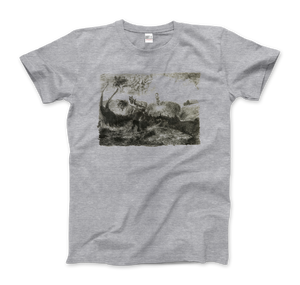 Pollock - Haymaking 1947 Artwork T-Shirt - Men (Unisex) / Heather Grey / S - T-Shirt