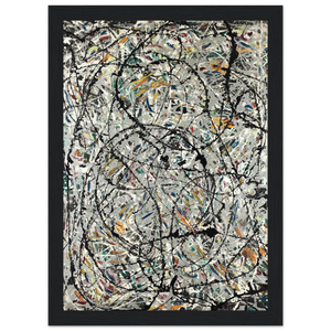 Pollock - Watery Paths 1947 Artwork Poster - Matte / 8 x 12″ (21 x 29.7cm) / Black - Poster