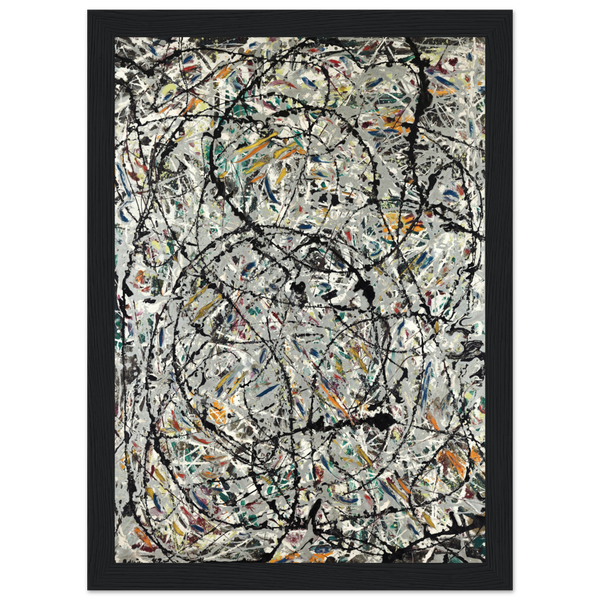 Pollock - Watery Paths 1947 Artwork Poster - Matte / 8 x 12″ (21 x 29.7cm) / Black - Poster
