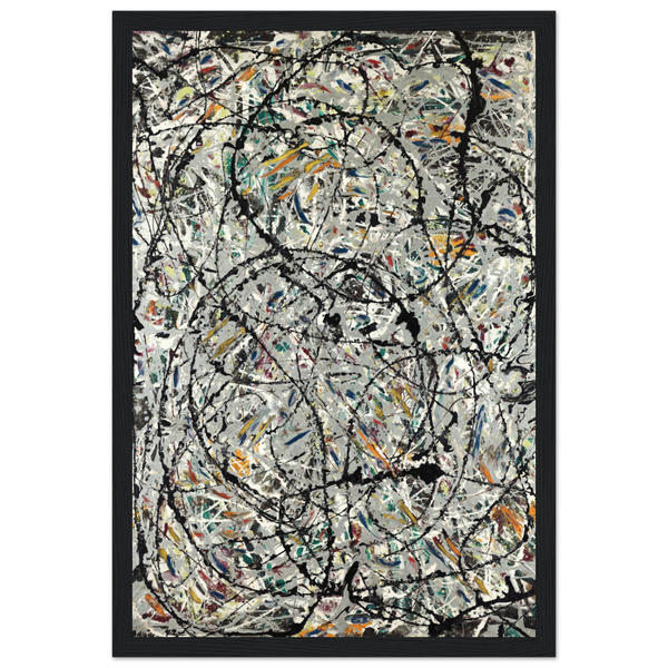 Pollock - Watery Paths 1947 Artwork Poster - Matte / 12 x 18″ (30 x 45cm) / Black - Poster