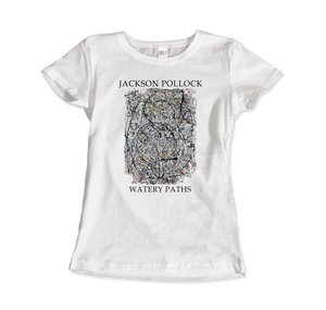 Pollock - Watery Paths 1947 Artwork T-Shirt - Women (Fitted) / White / S - T-Shirt