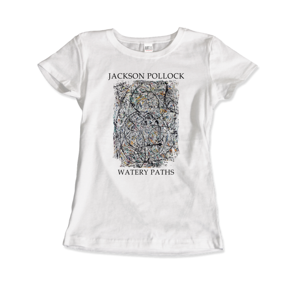 Pollock - Watery Paths 1947 Artwork T-Shirt - Women (Fitted) / White / S - T-Shirt