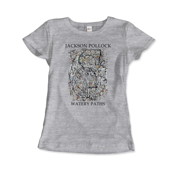 Pollock - Watery Paths 1947 Artwork T-Shirt - Women (Fitted) / Heather Grey / S - T-Shirt
