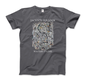 Pollock - Watery Paths 1947 Artwork T-Shirt - Men (Unisex) / Charcoal / S - T-Shirt