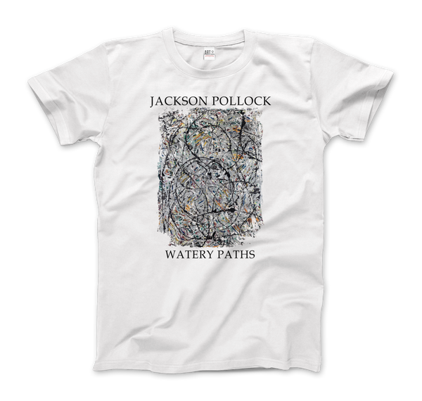 Pollock - Watery Paths 1947 Artwork T-Shirt - Men (Unisex) / White / S - T-Shirt