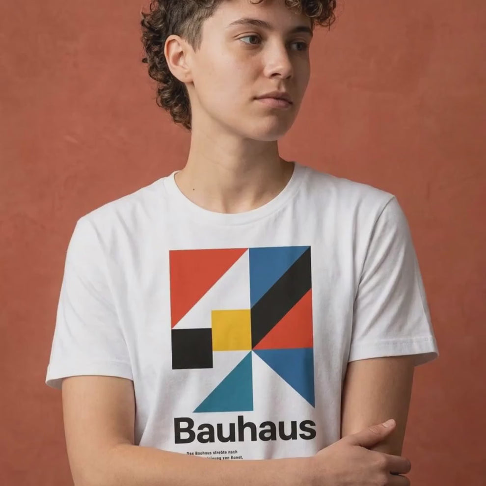 Girl Wearing Bauhaus T-Shirt From Artorama Shop Video - Mobile