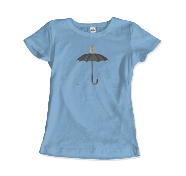 Rene Magritte Hegel’s Holiday 1958 Artwork T-Shirt - Women / Light Blue / S - T-Shirt