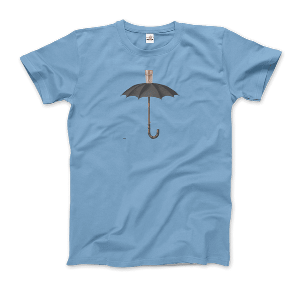 Rene Magritte Hegel’s Holiday 1958 Artwork T-Shirt - Men / Light Blue / S - T-Shirt