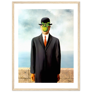 Rene Magritte The Son of Man 1964 Artwork Poster - Matte / 18 x 24″ (45 60cm) Wood