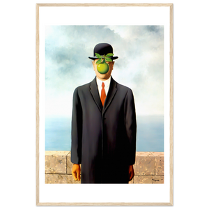 Rene Magritte The Son of Man 1964 Artwork Poster - Matte / 24 x 36″ (60 90cm) Wood