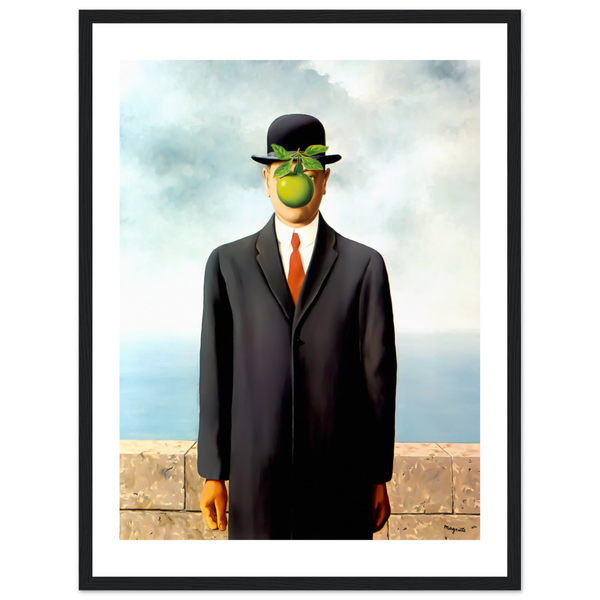 Rene Magritte The Son of Man 1964 Artwork Poster - Matte / 18 x 24″ (45 60cm) Black