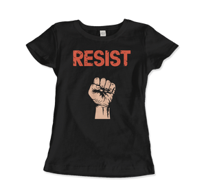 Resist - Raised Fist with Distressed Design T-Shirt - Women (Fitted) / Black / S - T-Shirt
