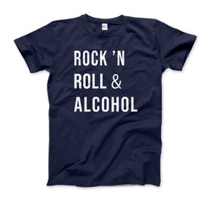 Rock’n Roll & Alcohol T-Shirt - Men (Unisex) / Navy / S - T-Shirt
