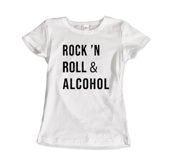 Rock’n Roll & Alcohol T-Shirt - Women (Fitted) / White / S - T-Shirt