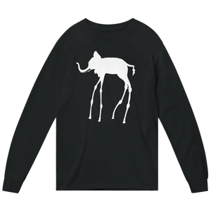 Salvador Dali Elephant Sketch Long Sleeve Shit - Black / Small - Long Sleeve Shirt