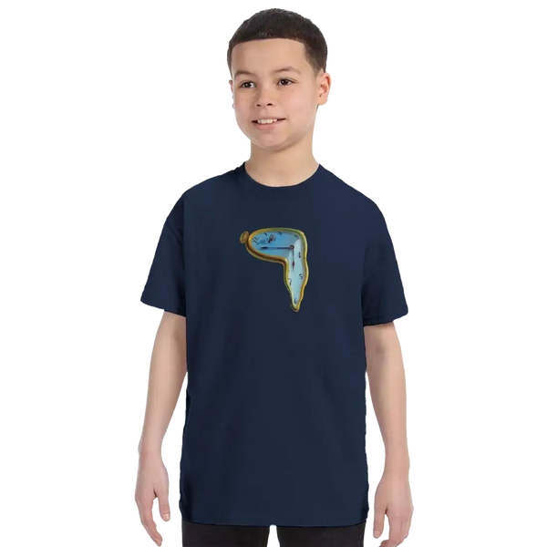 Salvador Dali - Melting Watch Artwork - Youth / Navy / S - T-Shirt