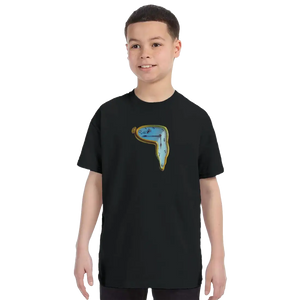 Salvador Dali - Melting Watch Artwork - Youth / Black / S - T-Shirt