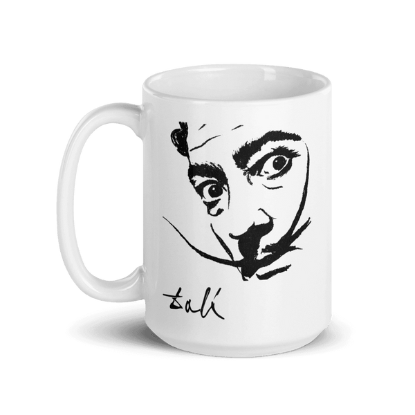 Salvador Dali Portrait Sketch Artwork Mug - 15oz (444mL) - Mug