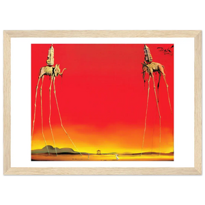 Salvador Dali The Elephants Artwork Poster - Matte / 8 x 12″ (21 x 29.7cm) / Wood - Poster