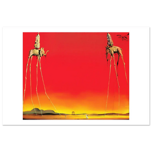 Salvador Dali The Elephants Artwork Poster - Matte / 8 x 12″ (21 x 29.7cm) / None - Poster