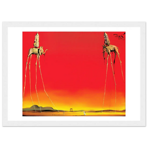 Salvador Dali The Elephants Artwork Poster - Matte / 8 x 12″ (21 x 29.7cm) / White - Poster