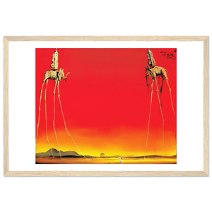 Salvador Dali The Elephants Artwork Poster - Matte / 12 x 18″ (30 x 45cm) / Wood - Poster