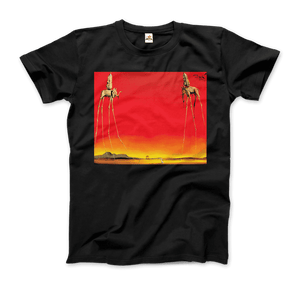 Salvador Dali The Elephants Artwork T-Shirt - Men / Black / S - T-Shirt