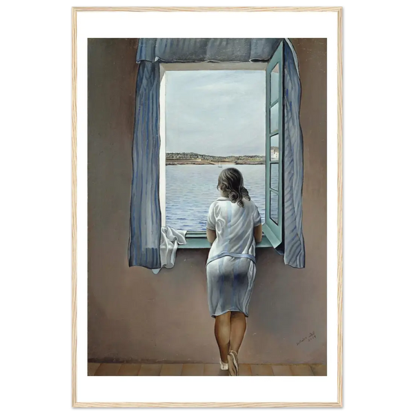 Salvador Dali Young Woman at a Window Artwork Poster - Matte / 24 x 36″ (60 x 90cm) / Wood - Poster