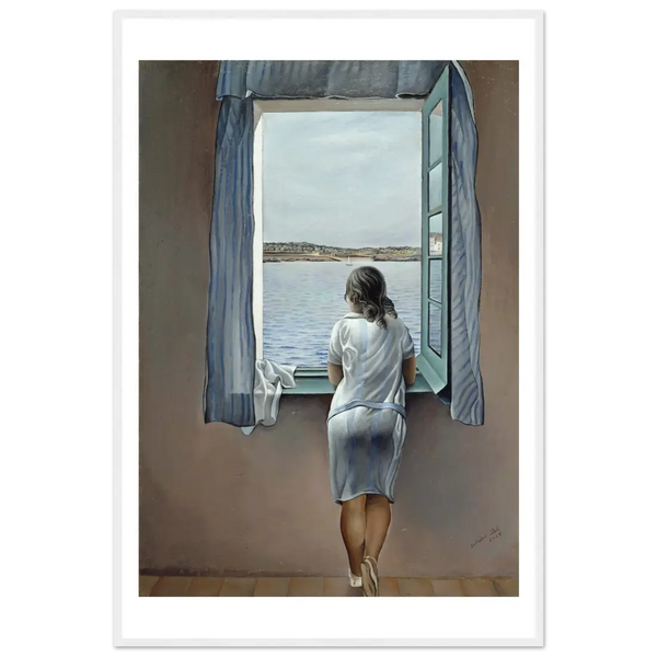 Salvador Dali Young Woman at a Window Artwork Poster - Matte / 24 x 36″ (60 x 90cm) / White - Poster