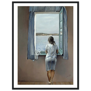 Salvador Dali Young Woman at a Window Artwork Poster - Matte / 18 x 24″ (45 x 60cm) / Black - Poster