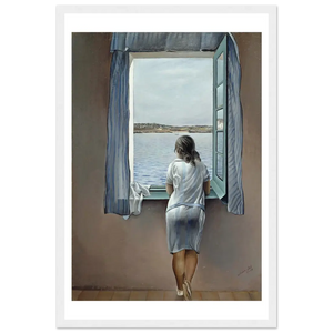 Salvador Dali Young Woman at a Window Artwork Poster - Matte / 12 x 18″ (30 x 45cm) / White - Poster