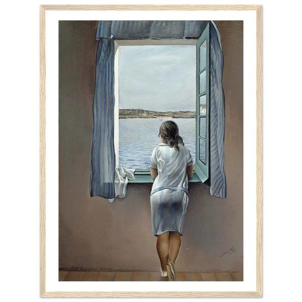 Salvador Dali Young Woman at a Window Artwork Poster - Matte / 18 x 24″ (45 x 60cm) / Wood - Poster