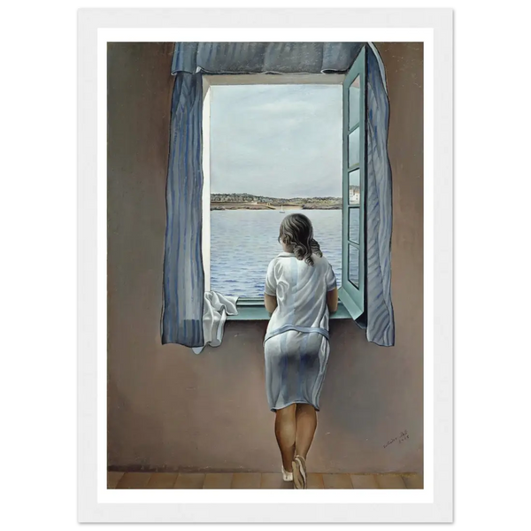 Salvador Dali Young Woman at a Window Artwork Poster - Matte / 8 x 12″ (21 x 29.7cm) / White - Poster