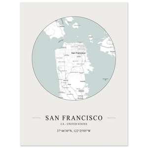 San Francisco United States - Minimalist Map Poster - Matte / 8 x 12″ (21 x 29.7cm) / None - Poster