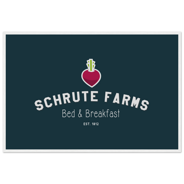 Schrute Farms Bed & Breakfast Poster - Matte / 24 x 36″ (60 90cm) White