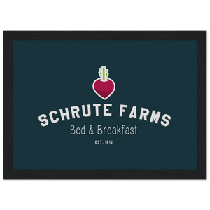 Schrute Farms Bed & Breakfast Poster - Matte / 8 x 12″ (21 29.7cm) Black