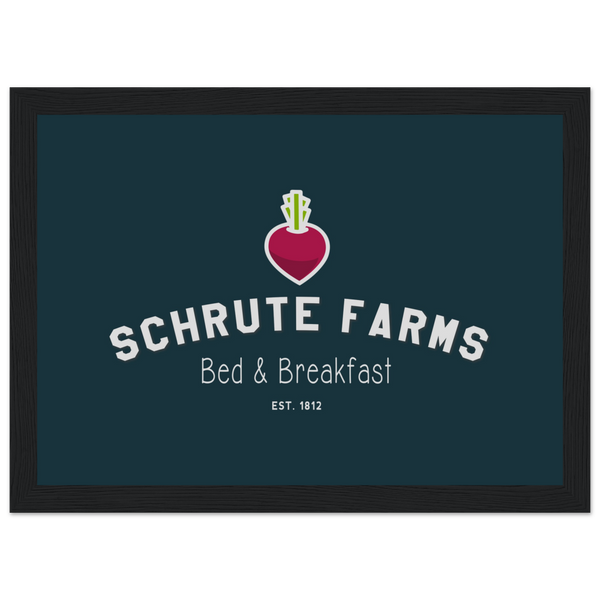 Schrute Farms Bed & Breakfast Poster - Matte / 8 x 12″ (21 29.7cm) Black