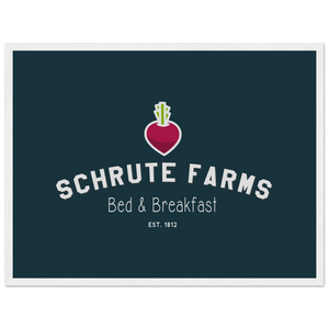 Schrute Farms Bed & Breakfast Poster - Matte / 18 x 24″ (45 60cm) White