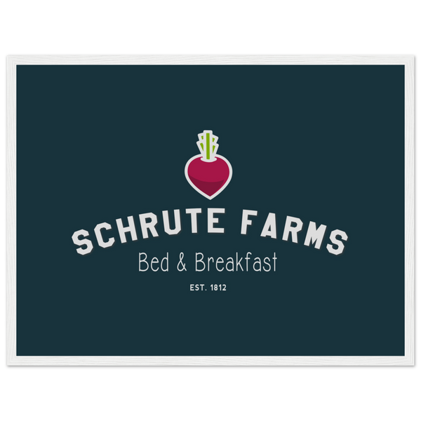 Schrute Farms Bed & Breakfast Poster - Matte / 18 x 24″ (45 60cm) White