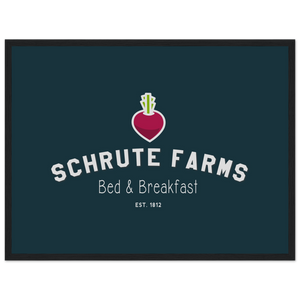 Schrute Farms Bed & Breakfast Poster - Matte / 18 x 24″ (45 60cm) Black