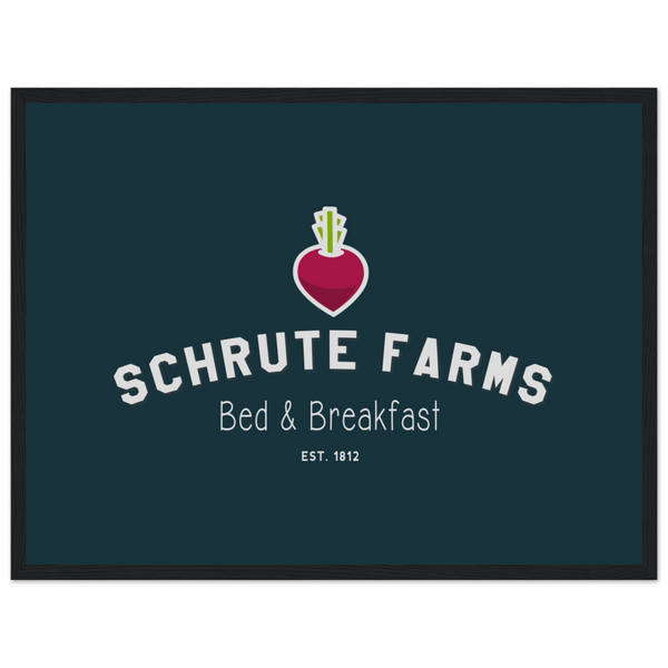 Schrute Farms Bed & Breakfast Poster - Matte / 18 x 24″ (45 60cm) Black