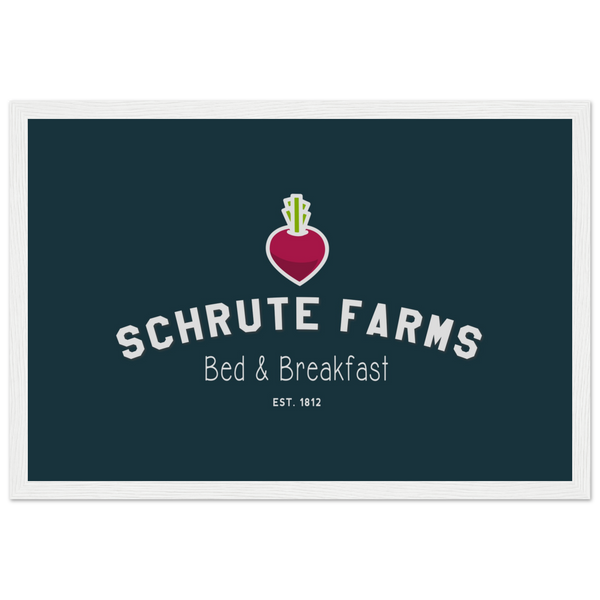 Schrute Farms Bed & Breakfast Poster - Matte / 12 x 18″ (30 45cm) White