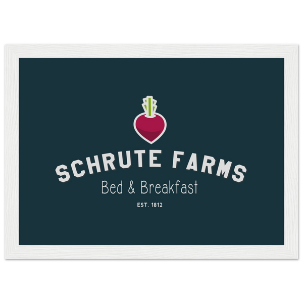 Schrute Farms Bed & Breakfast Poster - Matte / 8 x 12″ (21 29.7cm) White