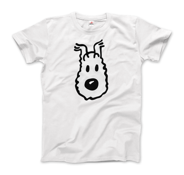 Snowy (Milou), Wire Fox Terrier from Tintin T-Shirt - Men / White / Small by Art-O-Rama