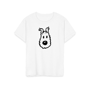 Snowy (Milou) Wire Fox Terrier from Tintin T-Shirt - Youth / White / S - T-Shirt