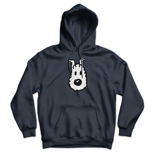 Snowy (Milou) Wire Fox Terrier from Tintin Unisex Hoodie - Navy / S - Hoodie