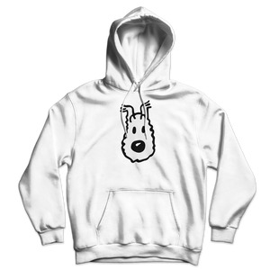 Snowy (Milou) Wire Fox Terrier from Tintin Unisex Hoodie - White / S - Hoodie
